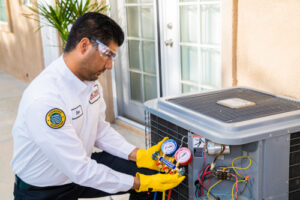 One Hour tech performing AC maintenance services in Miami, FL