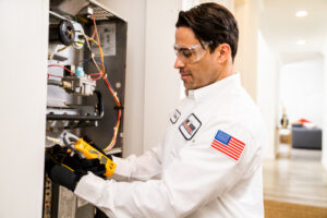 Service Minds One Hour technician performing Furnace Maintenance in Miami, FL 